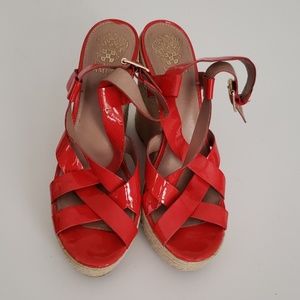 Vince Camuto Red Hattie wedge sandals espadrilles